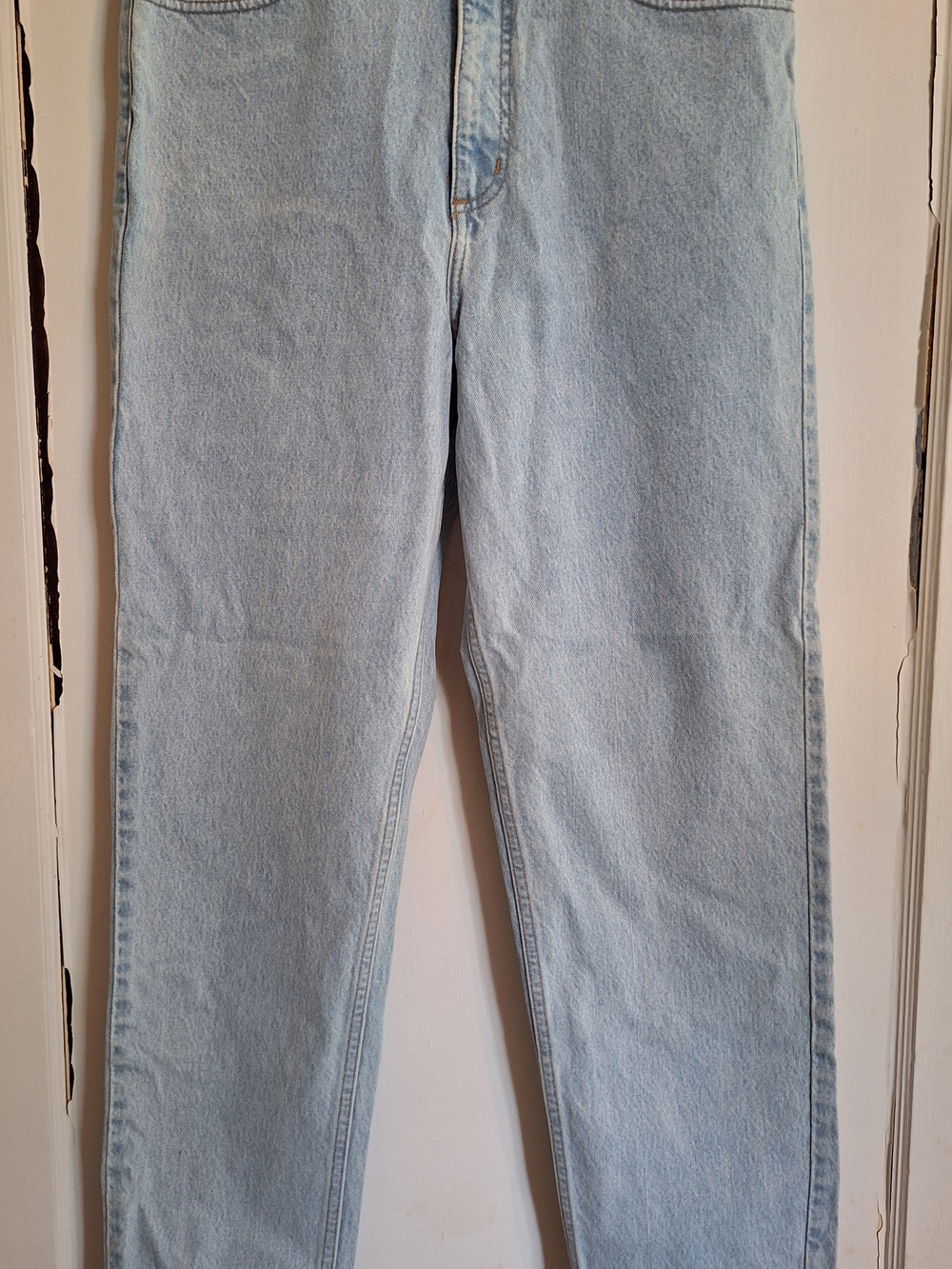 Vintage  Guess Mens Straight Leg Jeans Blue Light Wash Denim High Rise  34 NWT